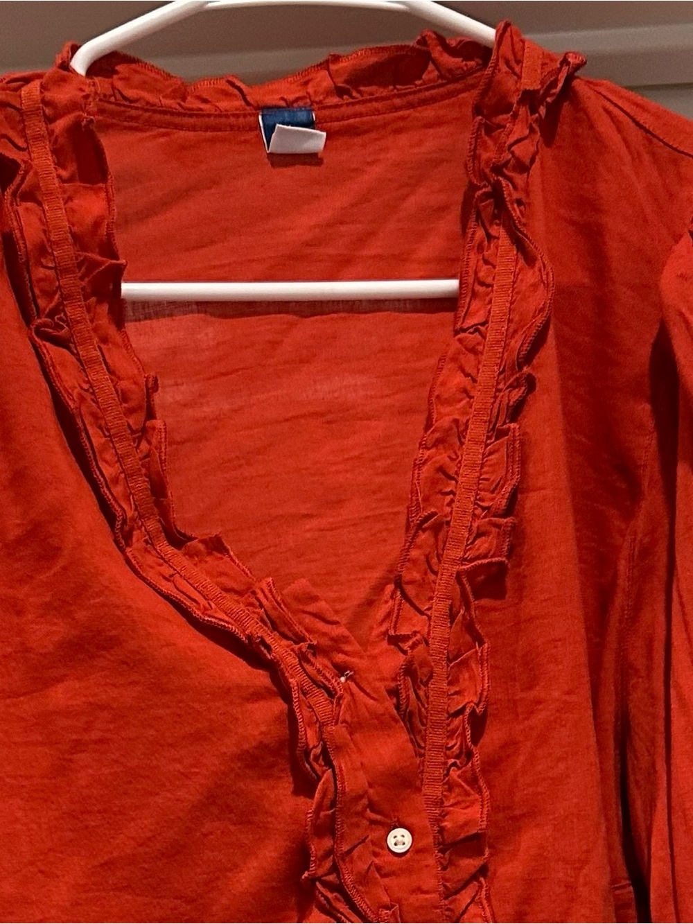 Old Navy Orange-Red Button Shirt